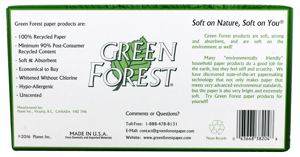 Tecido Facial 100 % Recycled 2-Ply - 175 Contagem Green Forest - Imagem 2