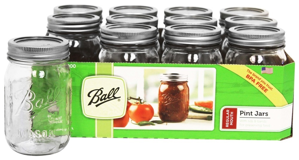 Boca Regular 16 oz. Frascos De Pedreiro - 12 Contagem Ball