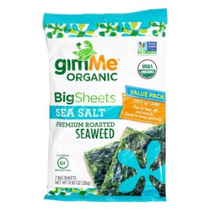 Comprar alga orgânica assada sheets sea salt - 7 planilha (s) gimme preço no brasil alimentos & lanches lanches a base de algas marinhas suplemento importado loja 11 online promoção -
