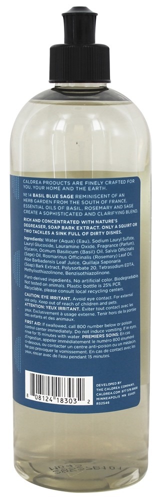 Sábio do azul da manjericão do sabão do prato - 16 fl. oz. Caldrea - Imagem 2