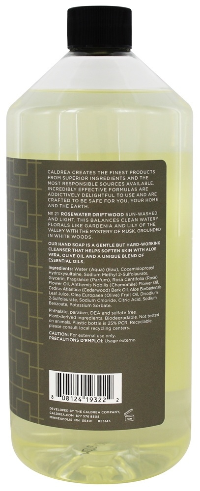 Sabonete de Mão Refil Rosewater Driftwood - 32 fl. oz. Caldrea - Imagem 2