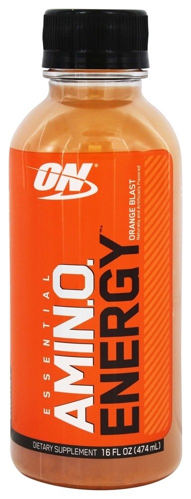 AmiN.O Essencial. Explosão de energia RTD laranja - 16 fl. oz. Optimum Nutrition