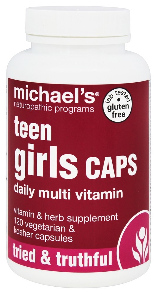 Adolescente Meninas Tampas Diário Múltiplas Vitamina - Cápsulas vegetarianas 120 Michael's Naturopathic Programs