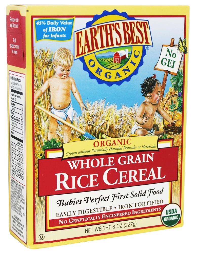 Cereal de arroz integral orgânico - 8 oz. Earth's Best