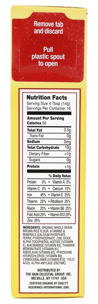 Cereal de arroz integral orgânico - 8 oz. Earth's Best - Imagem 2