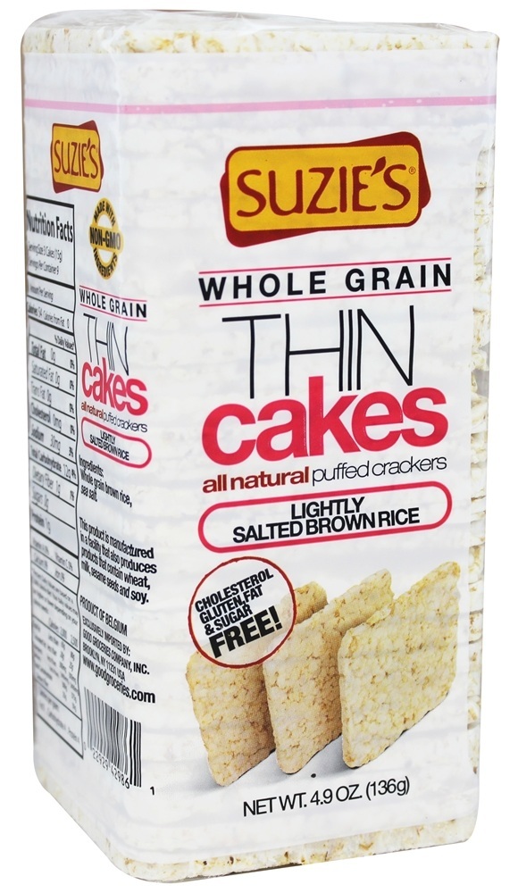 Bolos finos integrais Arroz integral levemente salgado - 4.9 oz. Suzie's