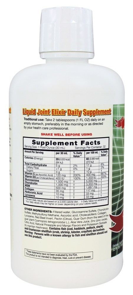 Líquido Articulação Elixir Ananás e Manga Sabor - 32 fl. oz. Dynamic Health - Imagem 2