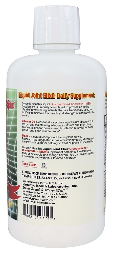 Líquido Articulação Elixir Ananás e Manga Sabor - 32 fl. oz. Dynamic Health - Imagem 3