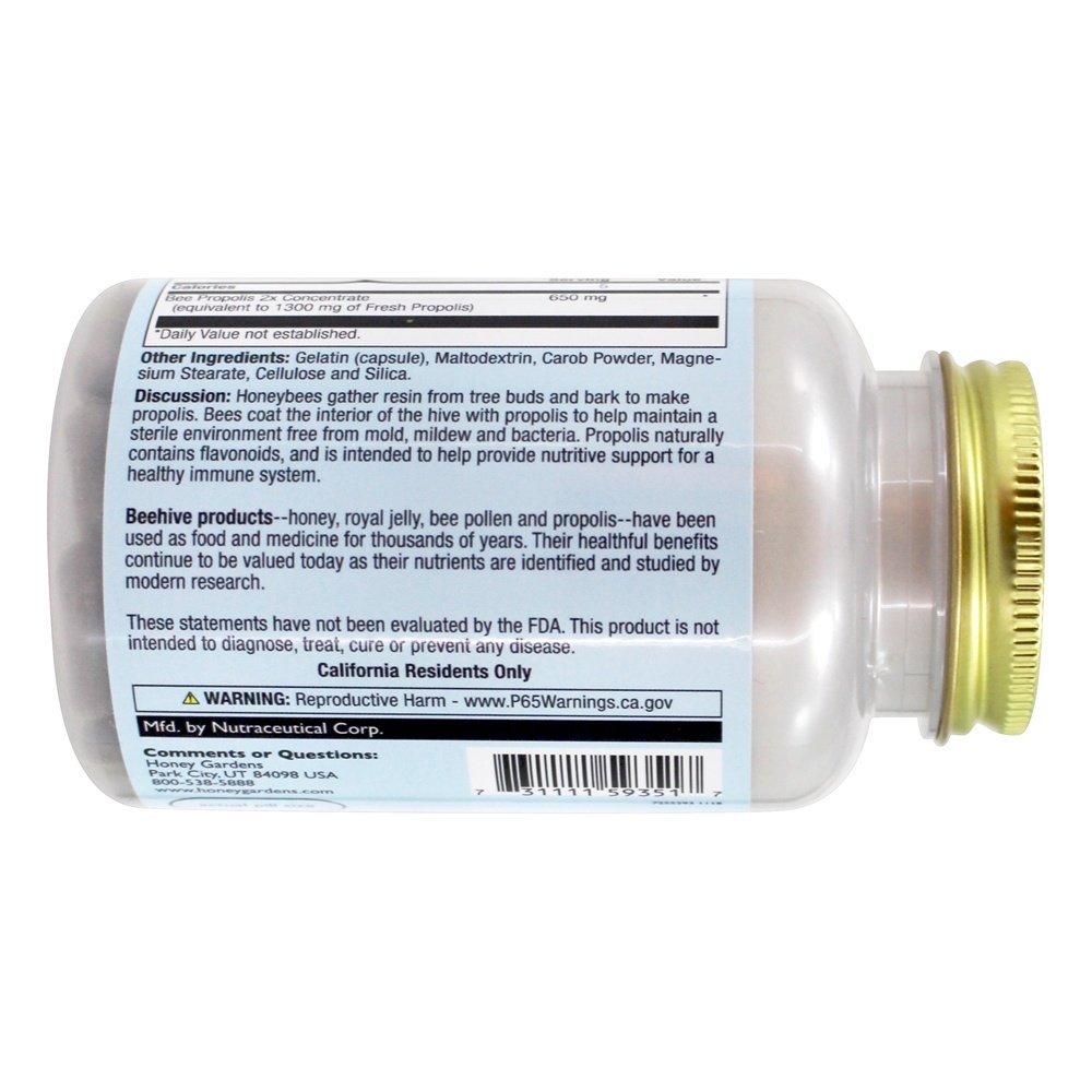 Premier One Própolis de abelhas para suporte imunológico - Cápsulas 120 Honey Gardens Apiaries - Imagem 3