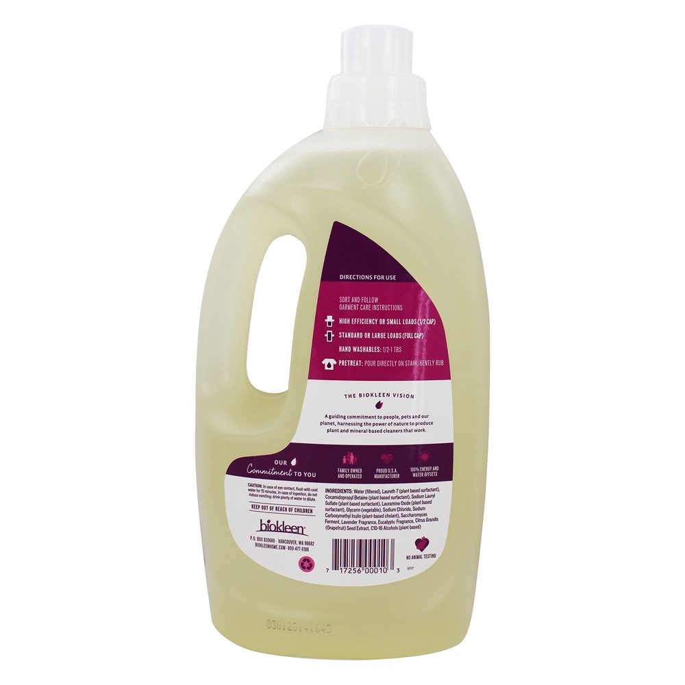 Esporte Lavanderia Líquido 128 Cargas Lavanda & Eucalipto - 64 fl. oz. Biokleen - Imagem 2