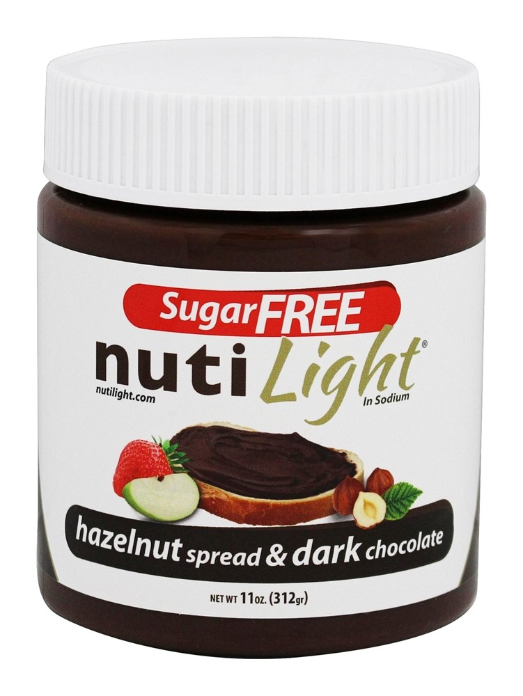 Propagação de avelã sem açúcar e chocolate amargo - 11 oz. NutiLight