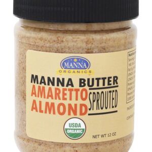 Comprar manteiga de maná brotou amêndoa amaretto - 12 oz. Manna organics preço no brasil alimentos & lanches pasta de amendoim suplemento importado loja 25 online promoção -