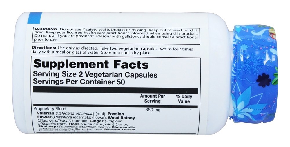Nerve Blend SP-14 - Cápsulas vegetarianas 100 Solaray - Imagem 2