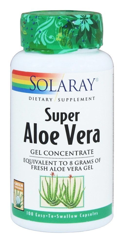 Super Aloés Vera Gel Concentrar - Cápsulas 100 Solaray