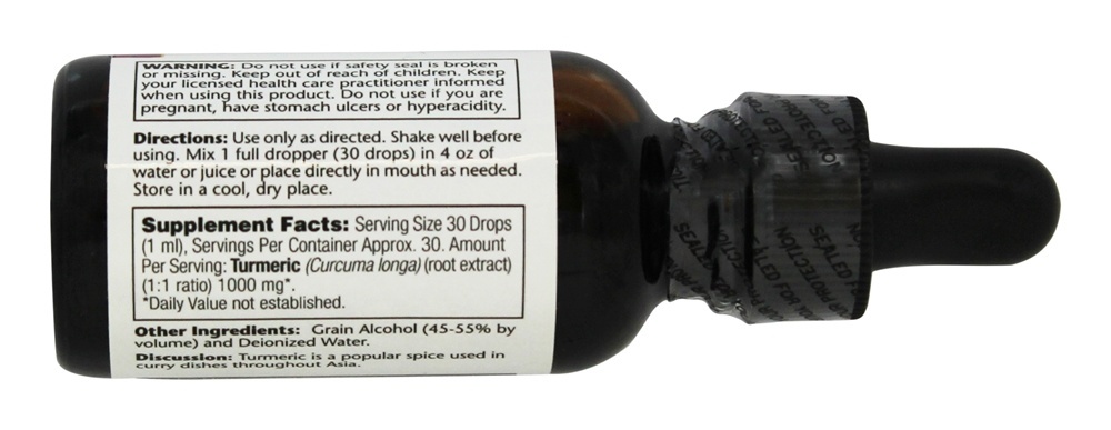 Extrato líquido de cúrcuma 1000 mg. - 1 fl. oz. Solaray - Imagem 2