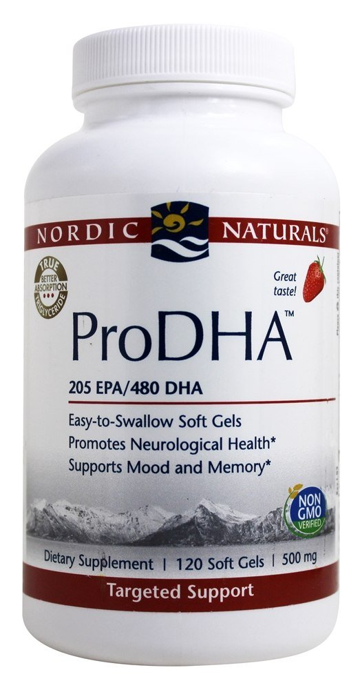 ProDHA 205 EPA/480 DHA Sabor Morango 500 mg. - 120 Softgels Nordic Naturals Professional