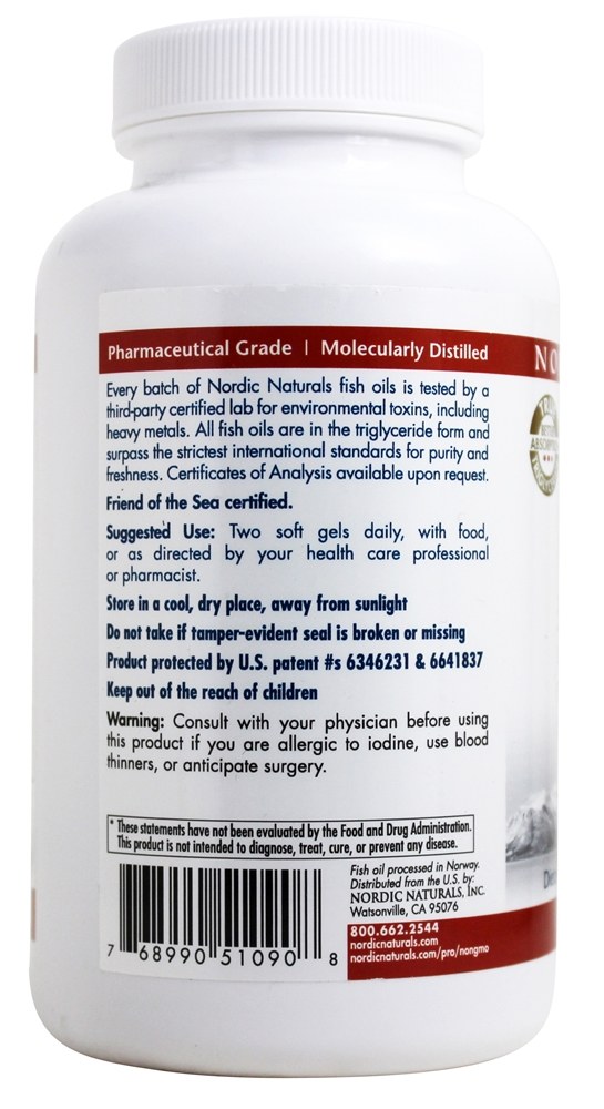 ProDHA 205 EPA/480 DHA Sabor Morango 500 mg. - 120 Softgels Nordic Naturals Professional - Imagem 3