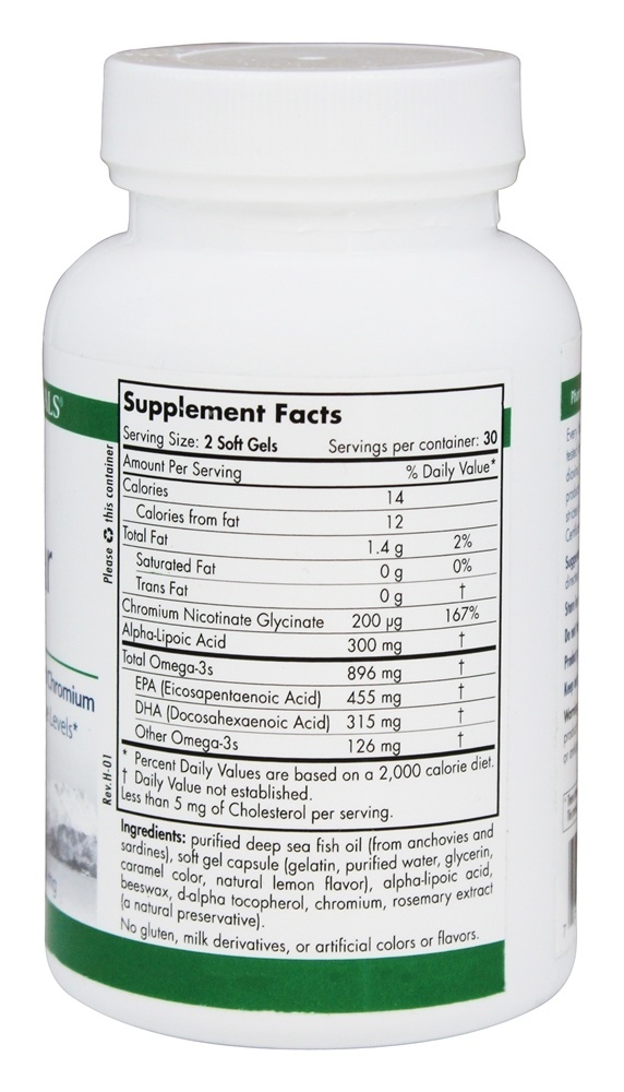 ProOmega de Açúcar no Sangue 455 EPA / 315 DHA 1000 mg. - 60 Softgels Nordic Naturals Professional - Imagem 2