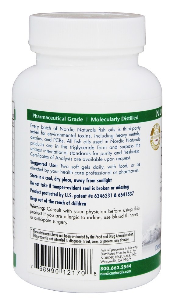 ProOmega de Açúcar no Sangue 455 EPA / 315 DHA 1000 mg. - 60 Softgels Nordic Naturals Professional - Imagem 3