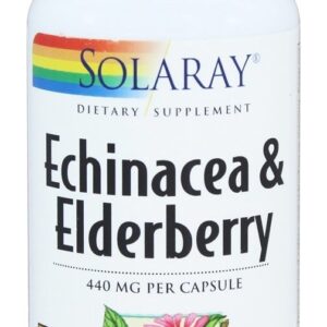 Comprar echinacea & sabugueiro 440 mg. - cápsulas 100 solaray preço no brasil equinácea ervas ervas e homeopatia marcas a-z pure synergy suplemento importado loja 11 online promoção -