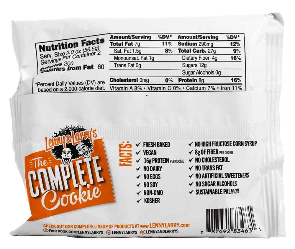 A manteiga de amendoim Cookie completa - 4 oz. Lenny & Larry's - Imagem 3