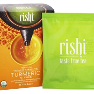 Comprar chá de ervas orgânico gengibre de cúrcuma sem cafeína - 15 saquinhos de chá rishi tea preço no brasil chás e café gengibre chás suplemento importado loja 15 online promoção -