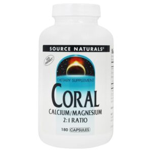 Coral Cálcio / Magnésio 2 : 1 Ratio - Cápsulas 180 Source Naturals