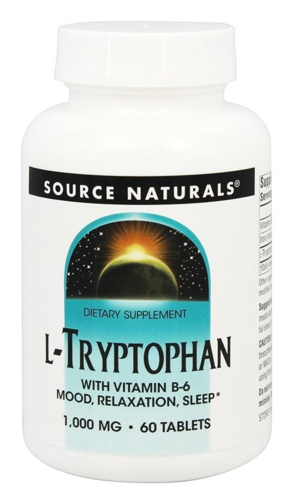 L-Triptofano Com Vitamina B6 1000 mg. - 60 Tablets Source Naturals