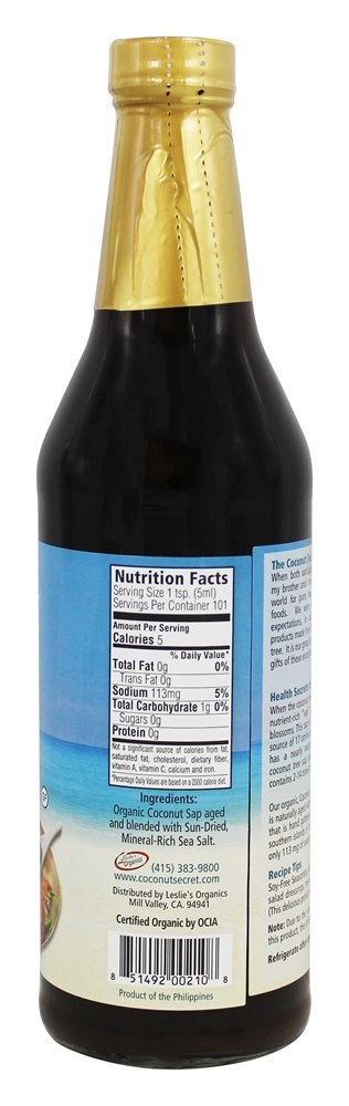 Molho de tempero sem amendoas de coco Aminos - 16.9 fl. oz. Coconut Secret - Imagem 2
