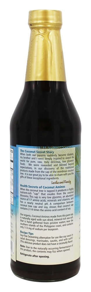 Molho de tempero sem amendoas de coco Aminos - 16.9 fl. oz. Coconut Secret - Imagem 3