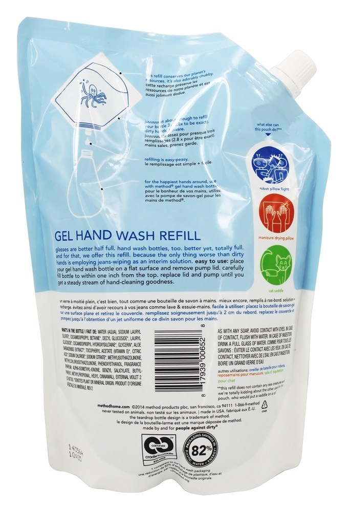 Gel Mão Lavar Reabastecer Doce água - 34 fl. oz. Method - Imagem 2