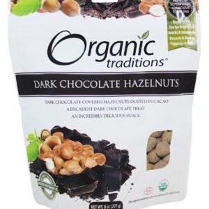 Comprar avelãs chocolate amargo - 8 oz. Organic traditions preço no brasil alimentos & lanches castanhas suplemento importado loja 87 online promoção -