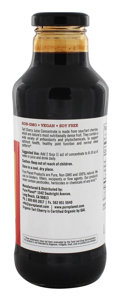 Concentrado de cereja torta orgânica - 16 fl. oz. Pure Planet - Imagem 3