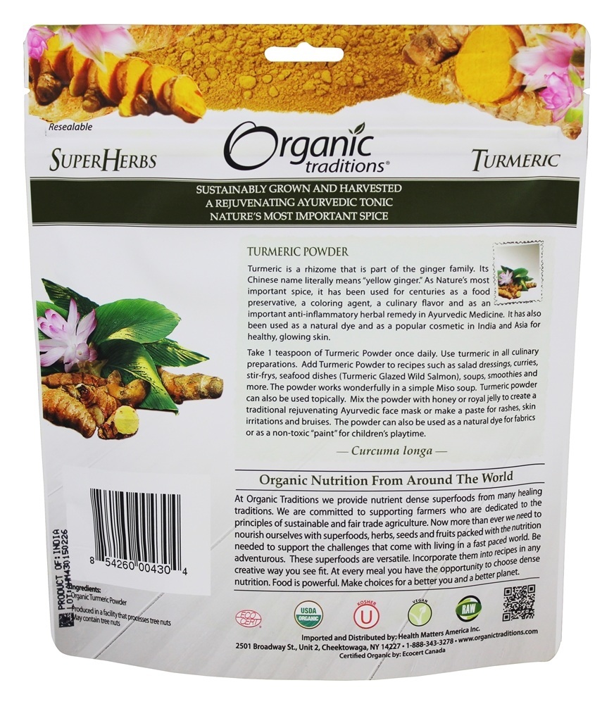 Pó de açafrão - 7 oz. Organic Traditions - Imagem 2