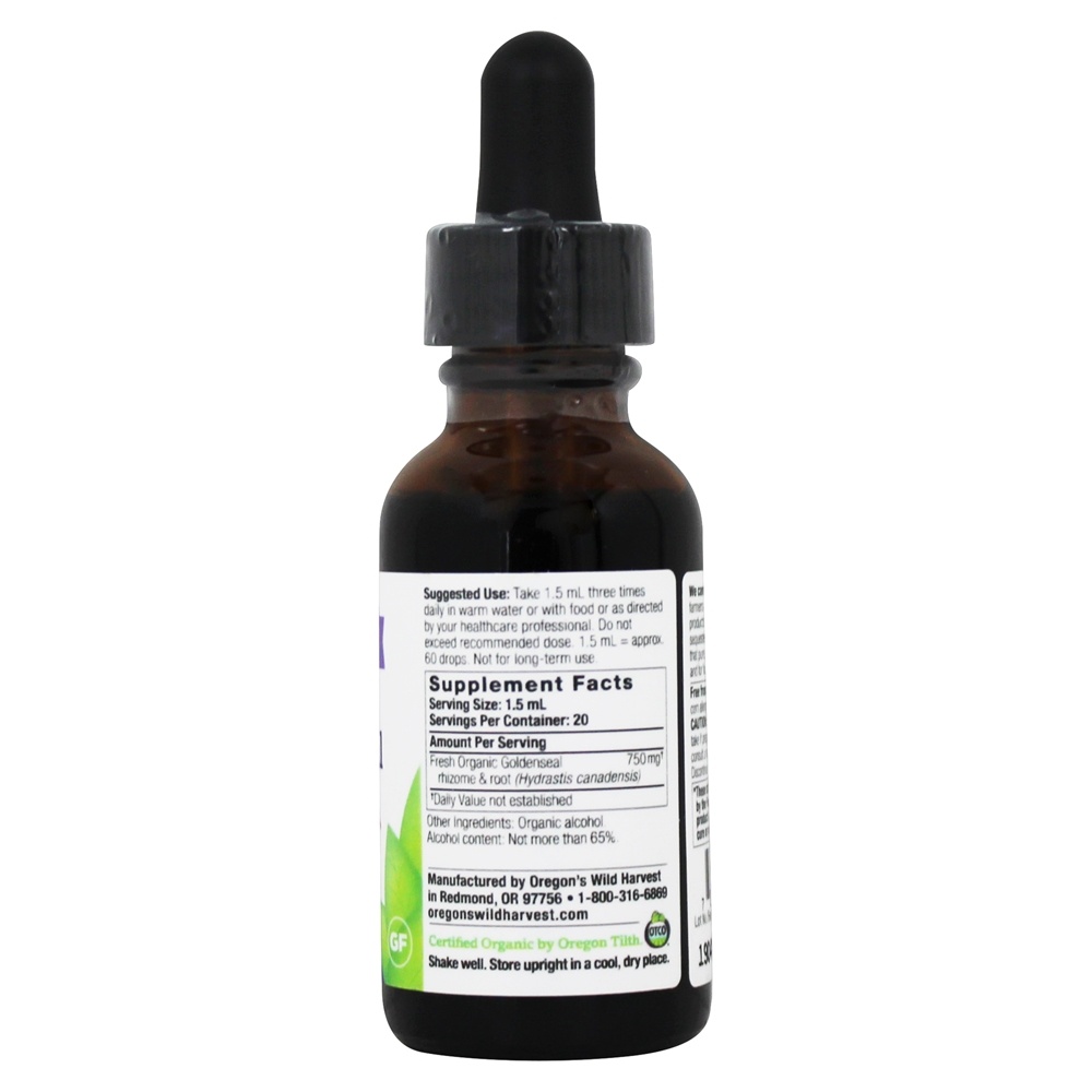 Extrato orgânico de Goldenseal - 1 fl. oz. Oregon's Wild Harvest - Imagem 2