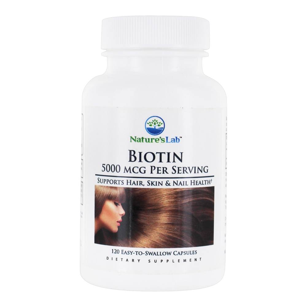 Biotina 5000 mcg. - Cápsulas 120 Nature's Lab
