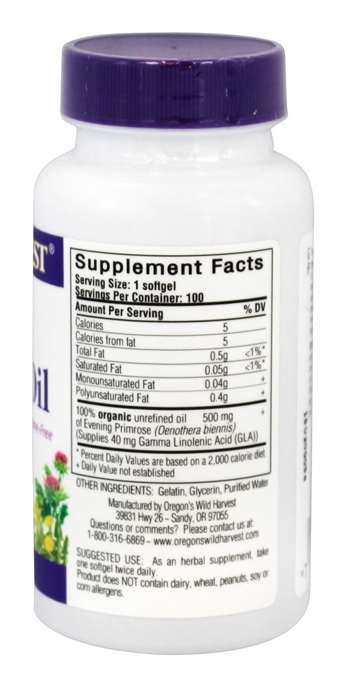 Óleo De Prímula - 100 Softgels Oregon's Wild Harvest - Imagem 2