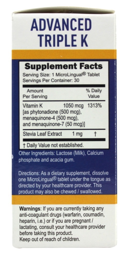 Triplo Avançado K 1050 mcg. - 30 Tablets Superior Source - Imagem 2