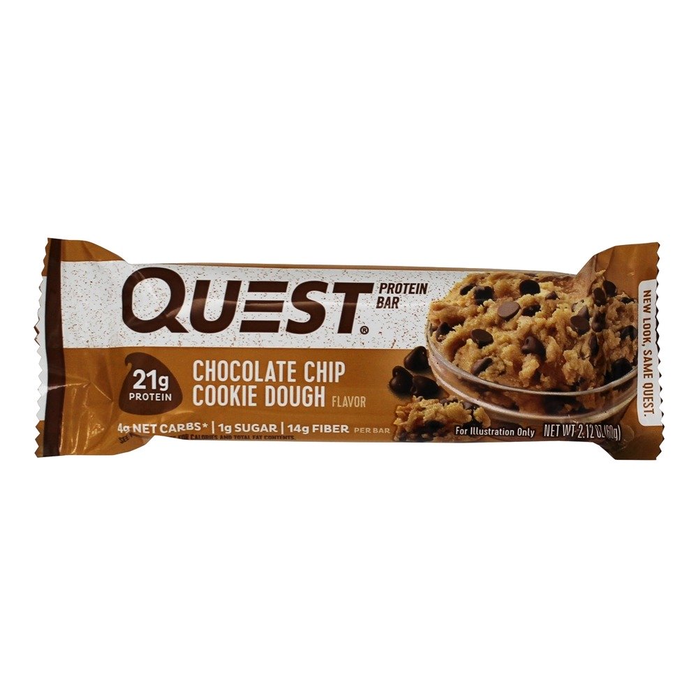 Quest Bar Barra de Proteína Sabor Chocolate Chip Cookie Dough - 2.12 oz. Quest Nutrition