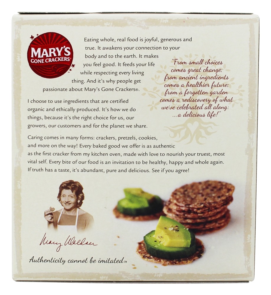 Biscoitos Orgânicos Originais - 6.5 oz. Mary's Gone Crackers - Imagem 3
