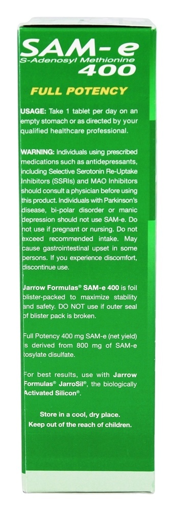 SAM-e 400 - 60 Tablets Jarrow Formulas - Imagem 4