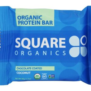 Comprar coco de proteína orgânica de coco revestido de chocolate - 1. 7 oz. Square organics preço no brasil barras de proteína de base vegetal barras nutricionais suplemento importado loja 57 online promoção -