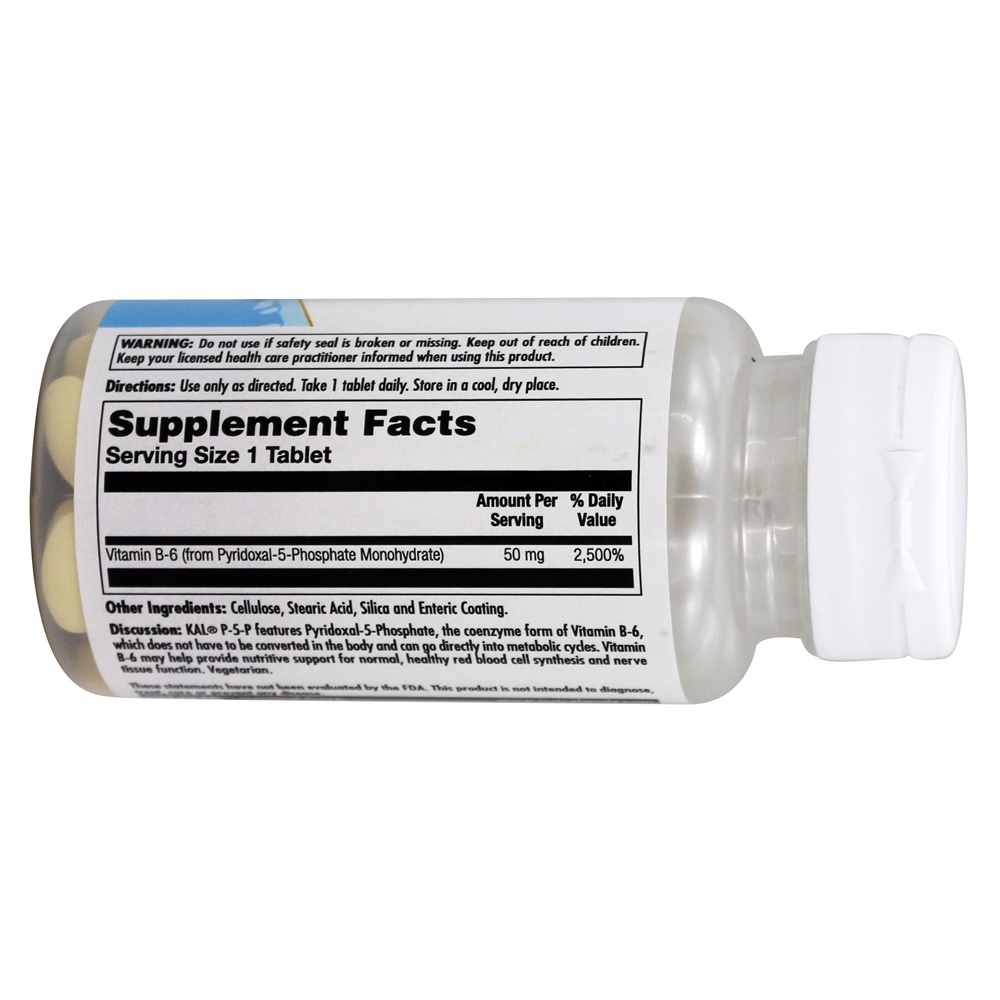 P-5-P Forma de Coenzima da B-6 50 mg. - 50 Tablets Kal - Imagem 2