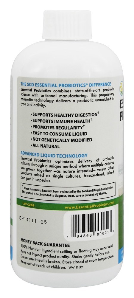 Probióticos Essenciais - 16.3 fl. oz. SCD Probiotics - Imagem 3