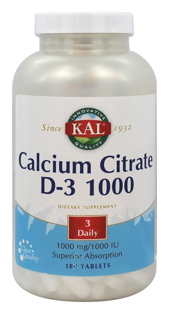 Citrato de Cálcio D3 1000 mg. - 180 Tablets Kal