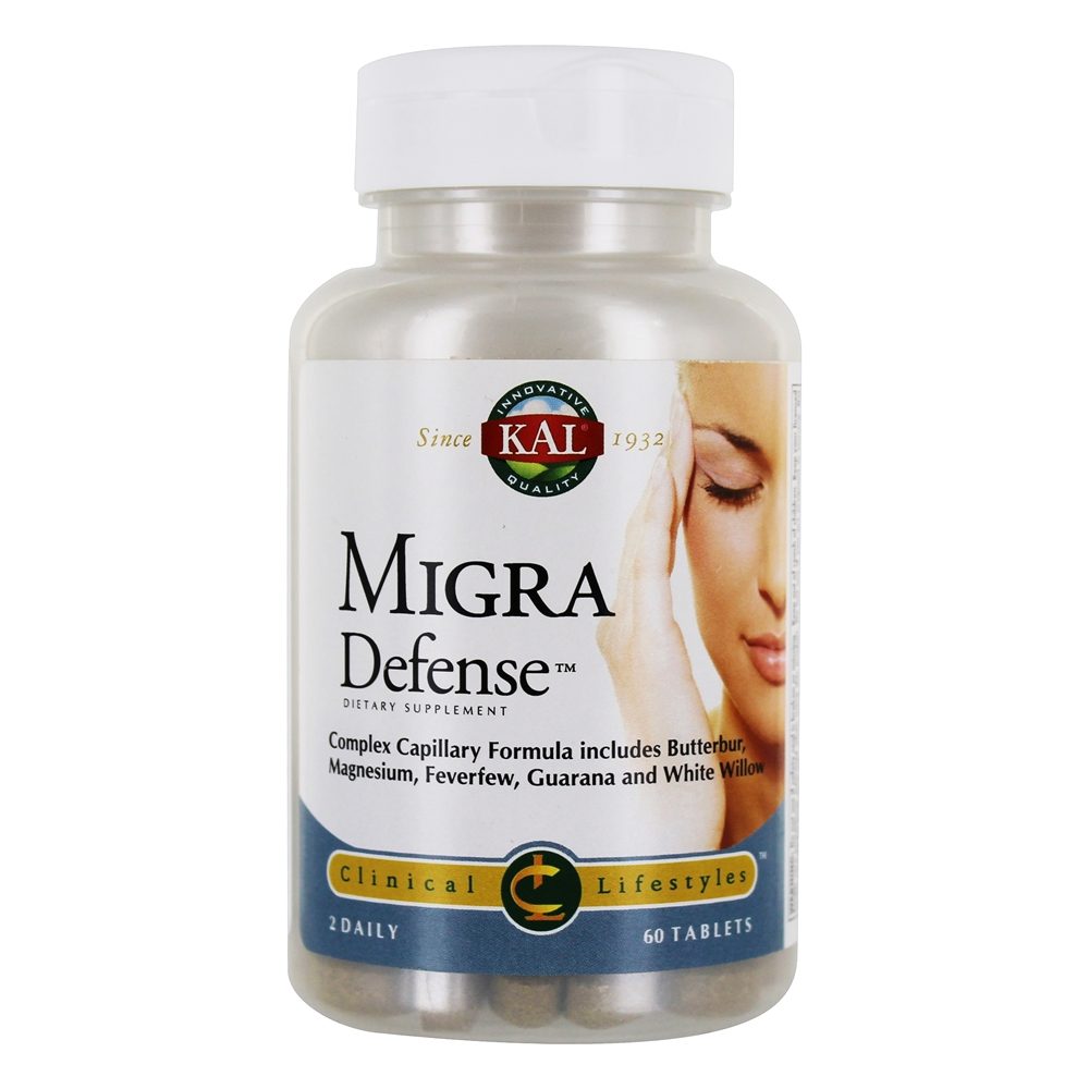 Migra Defense Para Alívio da Enxaqueca - 60 Tablets Kal