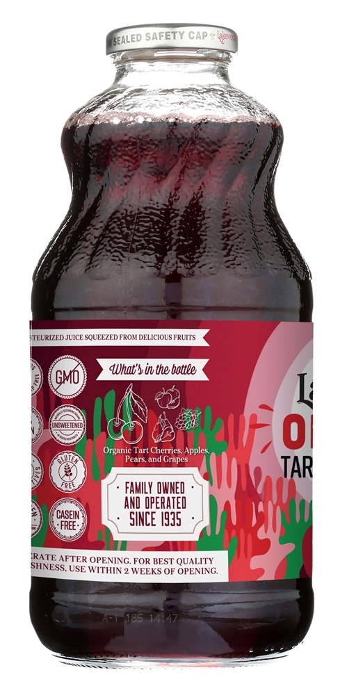 Mistura de suco de frutas orgânicas Tart Cherry - 32 fl. oz. Lakewood - Imagem 4