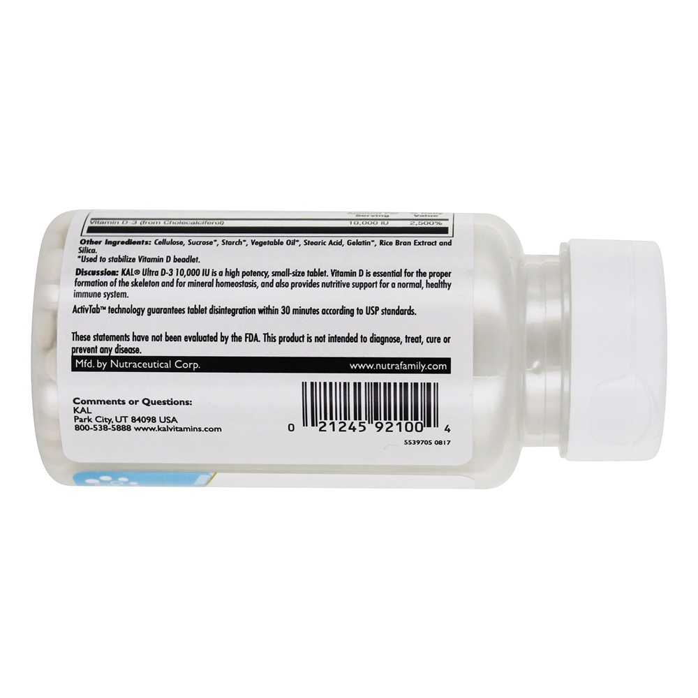 Ultra D3 10000 UI - 120 Tablets Kal - Imagem 3