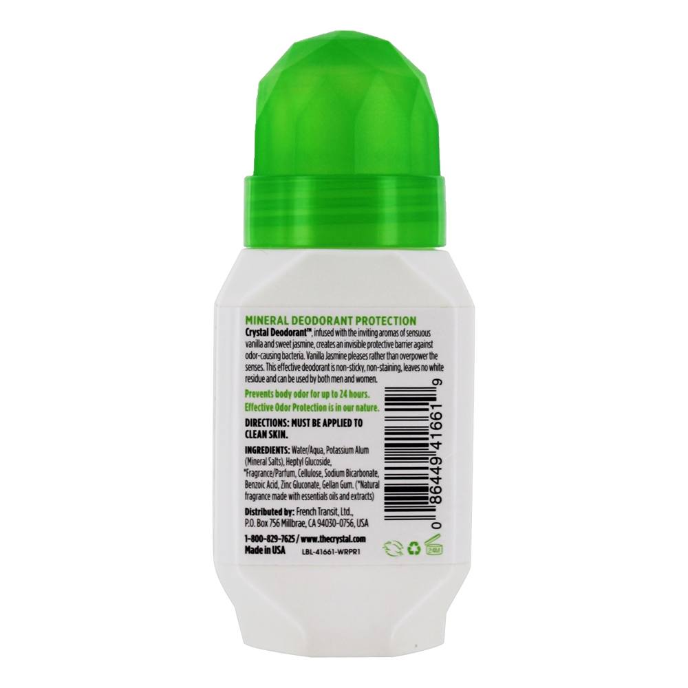Desodorante Mineral Cristal Roll-On Baunilha Jasmine - 2.25 fl. oz. Crystal Body Deodorant - Imagem 2