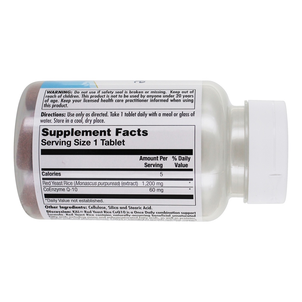 Levedura Vermelha Arroz CoQ-10 - 30 Tablets Kal - Imagem 2